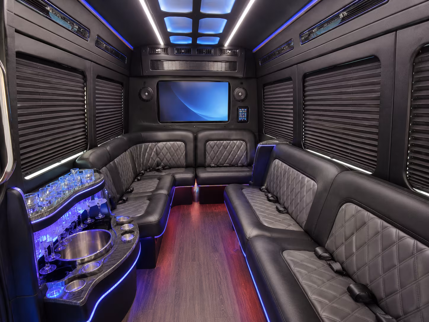 longmont party bus interior